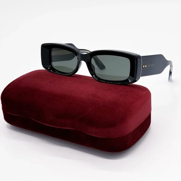 NEW GUCCI GG1528S 001 SQUARE BLACK GREY WOMEN SUNGLASSES GUCCI